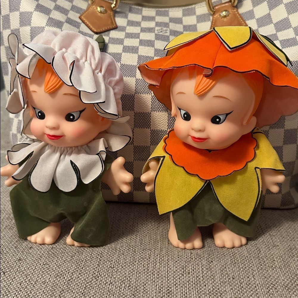 Vintage Uneeda Petal People Daffodil and Daisy Doll Lot